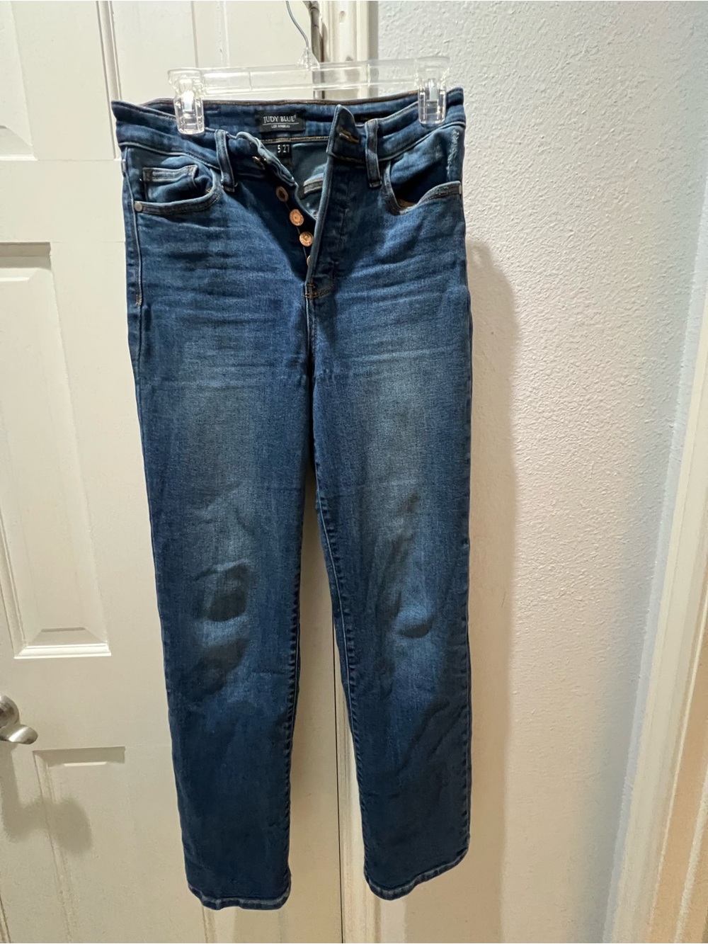 Judy Blue Dark Blue High-Rise Button-Dad Jeans Size 5/27